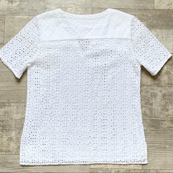 Preloved lucky brand eyelet short sleeve - Picture 4 of 6